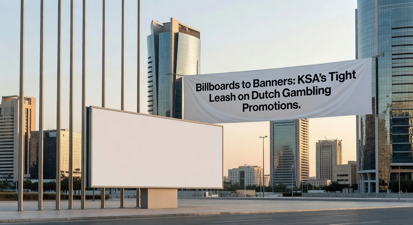 Grote billboard met gokreclame die door KSA-regels plaatsmaakt voor discrete online banners in Nederland