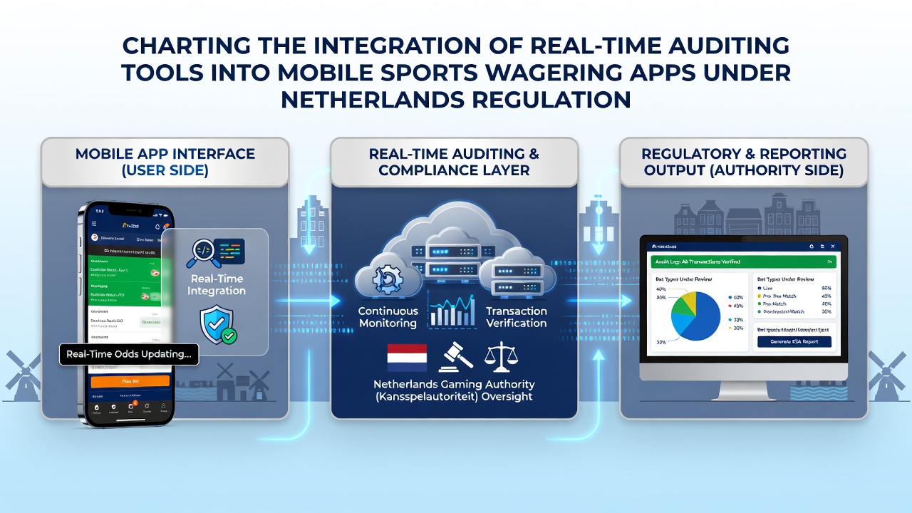 Mobiele interface met live auditing metrics voor sportweddenschappen onder Nederlandse regelgeving