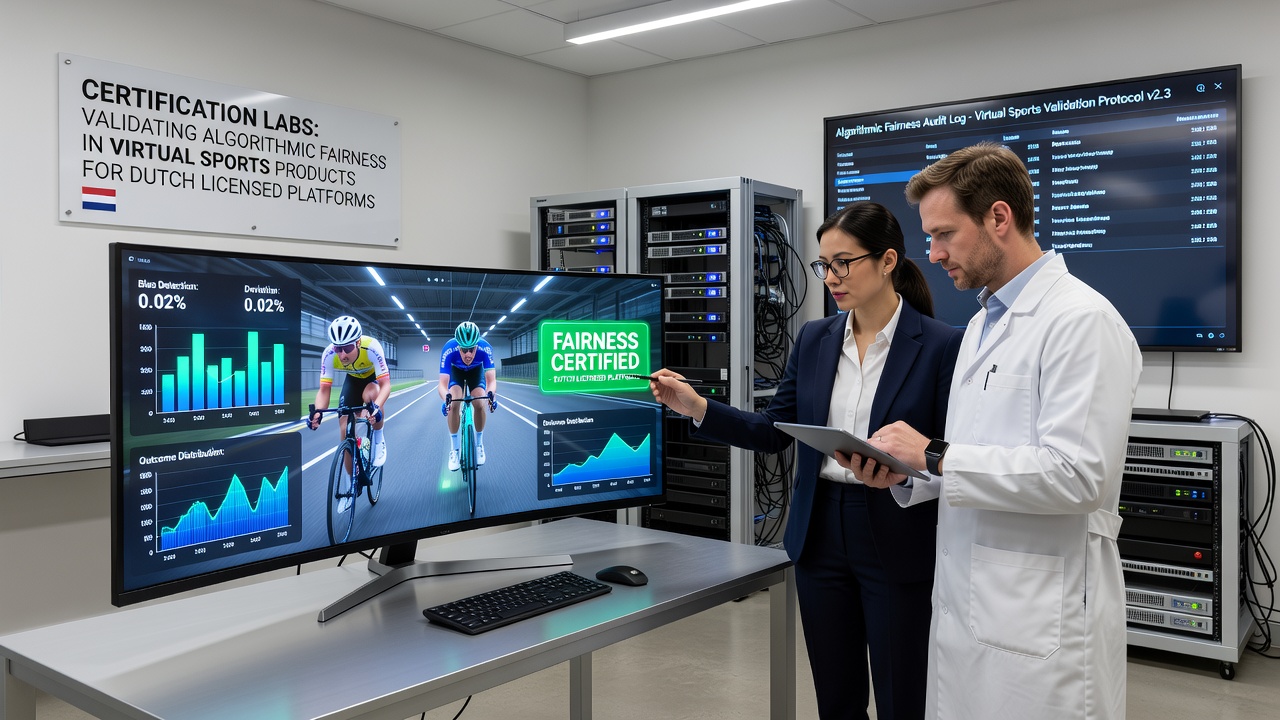 Certificatielaboratoria voeren tests uit op algoritmen voor virtuele sporten onder Nederlandse licentievoorwaarden