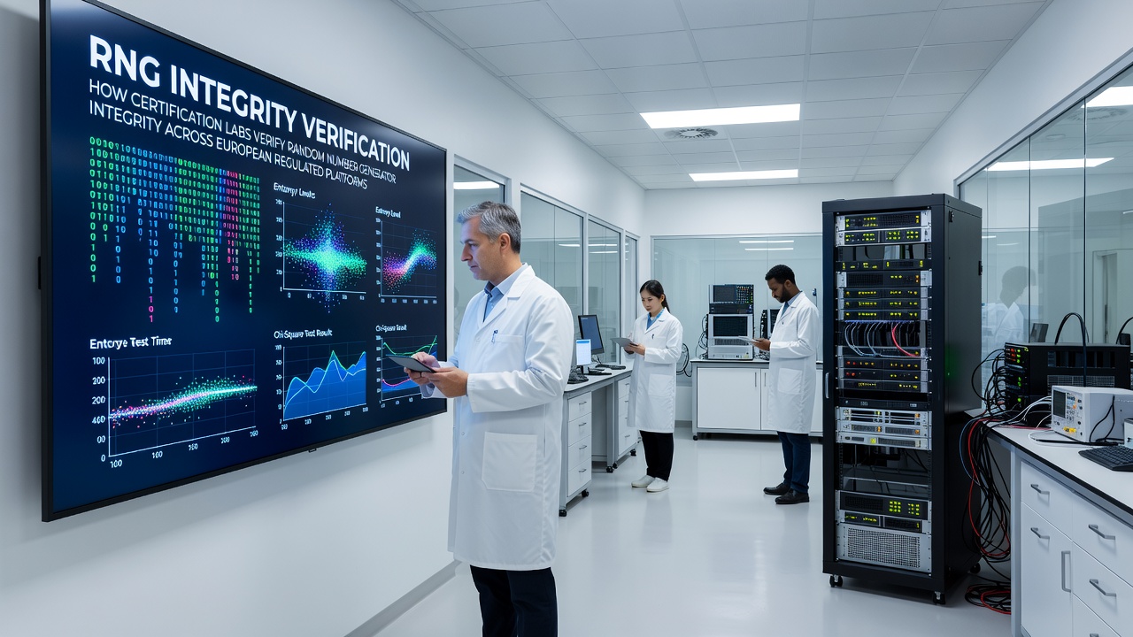 Laboratoriumtechnici voeren RNG-validatietests uit volgens Europese compliance protocollen