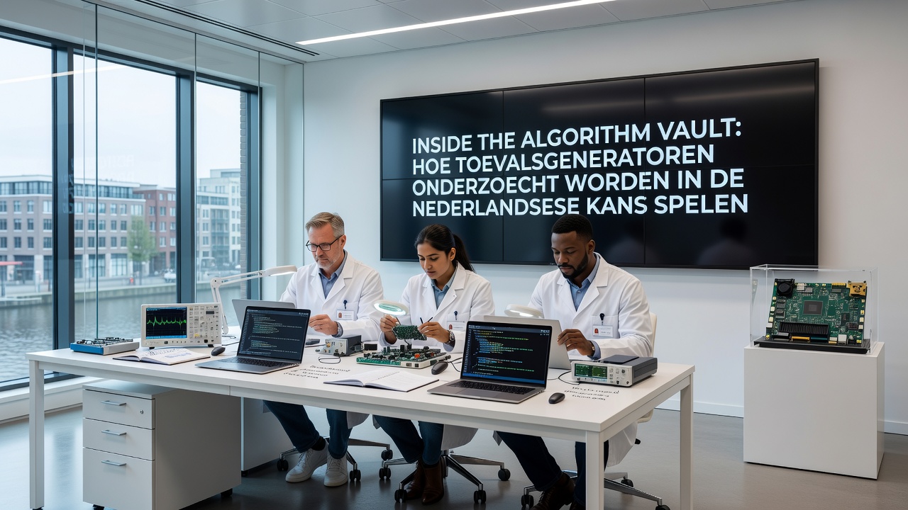 Diagram van RNG-validatieproces met statistische tests en KSA-rapportage