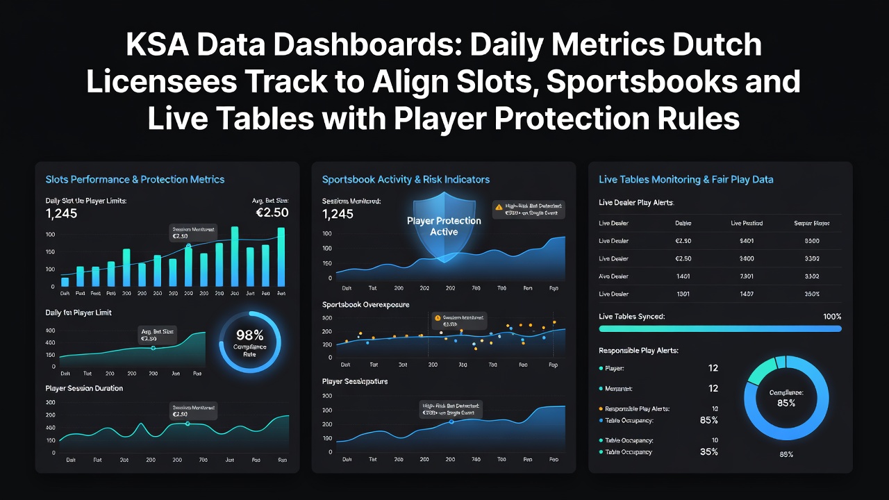 KSA data dashboard overzicht met dagelijkse metrieken voor Nederlandse licentiehouders