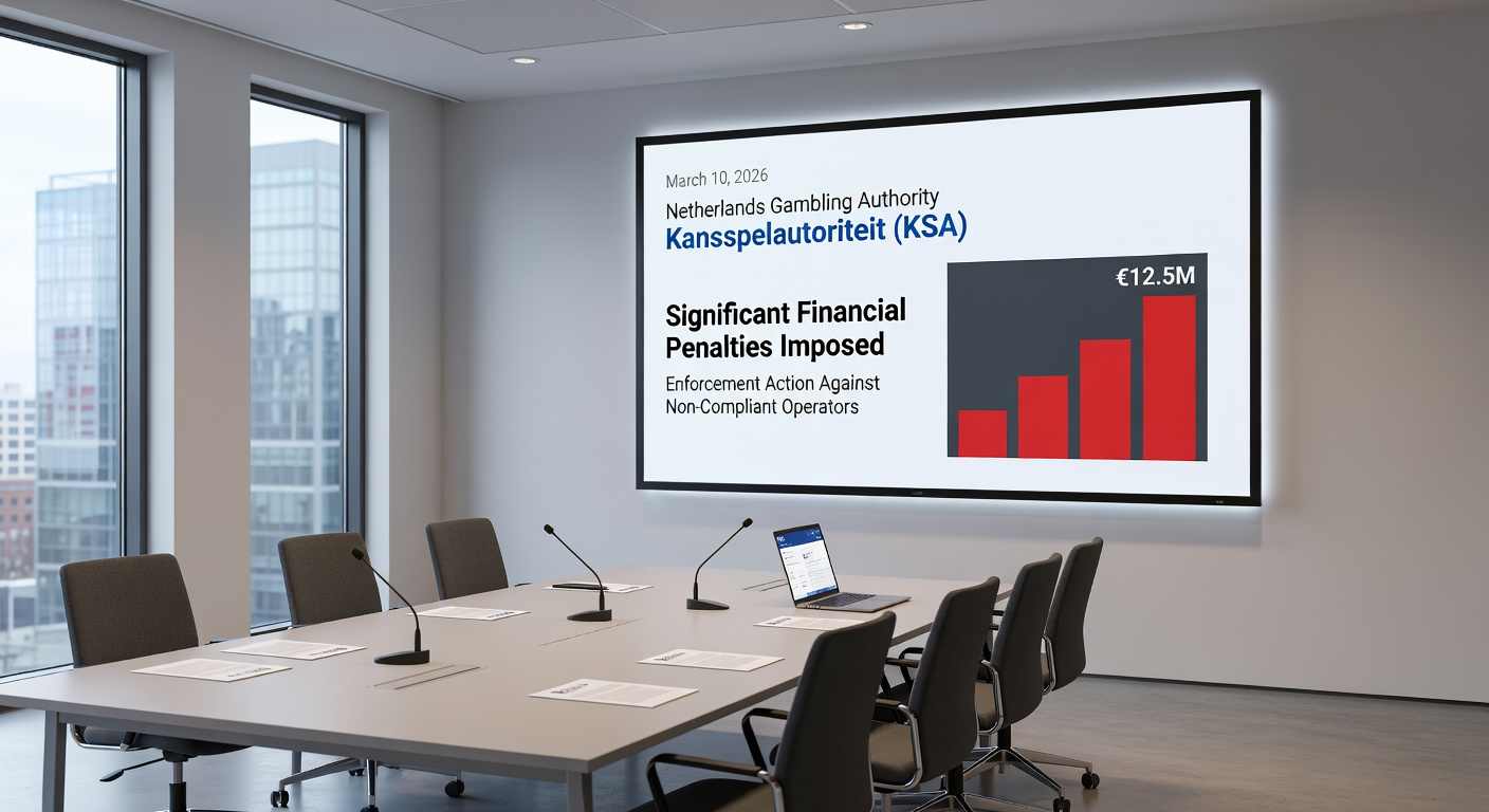 Grafiek met tijdlijn van KSA-licentieaanvraagstappen, inclusief wachttijden en goedkeuringspercentages voor Nederlandse gokoperators