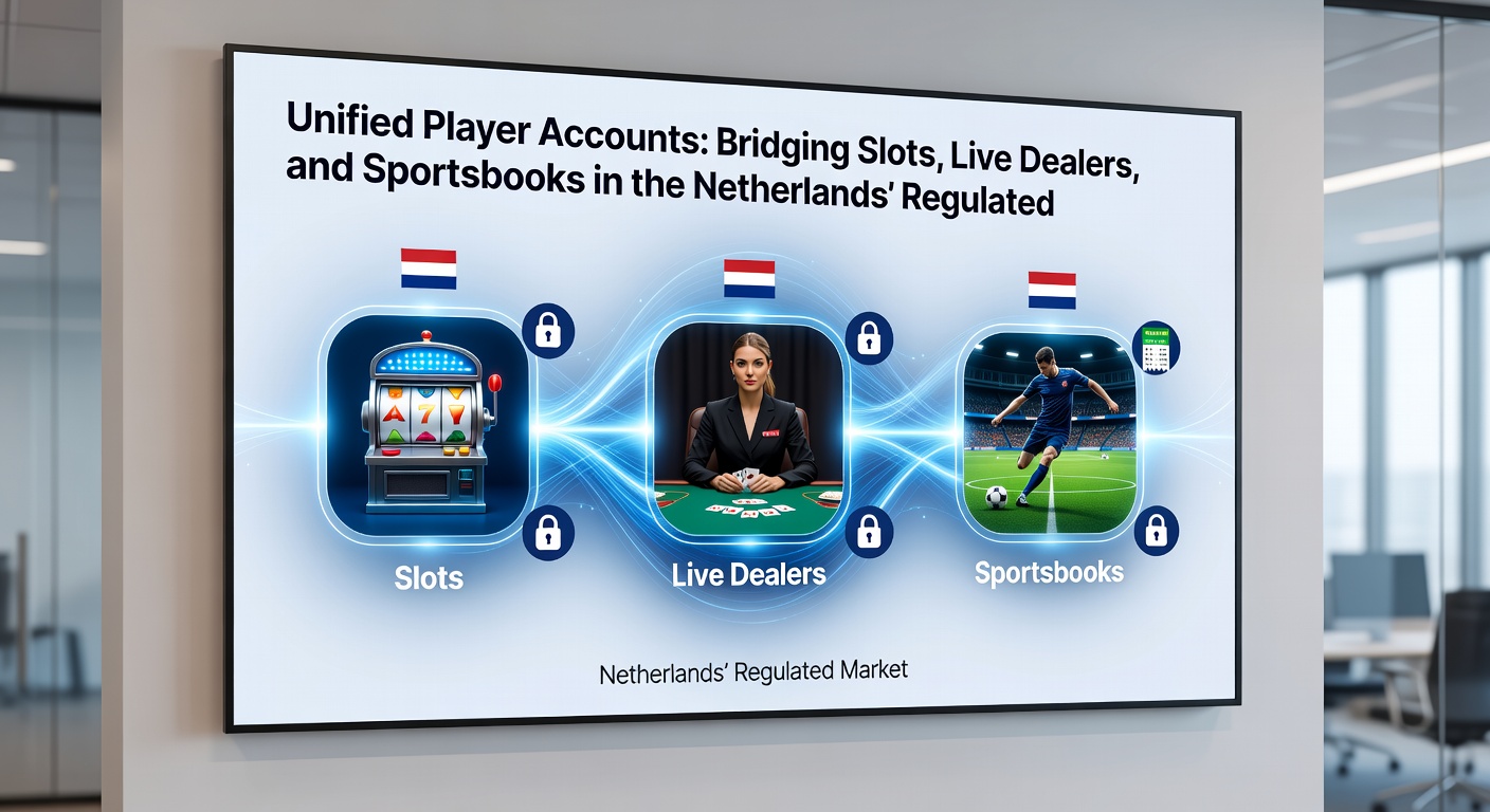 Voorbeeld van een dashboard met geünificeerd account, tonen balances en activiteit over slots, live games en sports betting